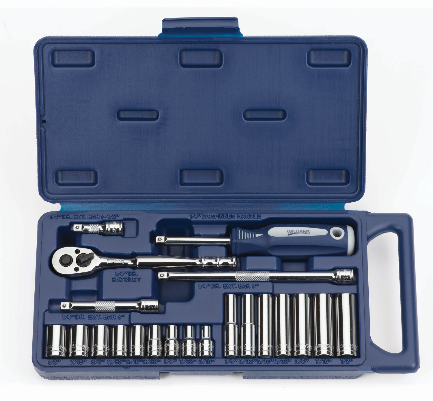 Socket Set 1/2 Drive 12 point inch. J.H. Williams Tool Group набор инструментов. КИНГТОНИ 21 PC Socket Set 2524mrv. Набор инструментов Johns way.